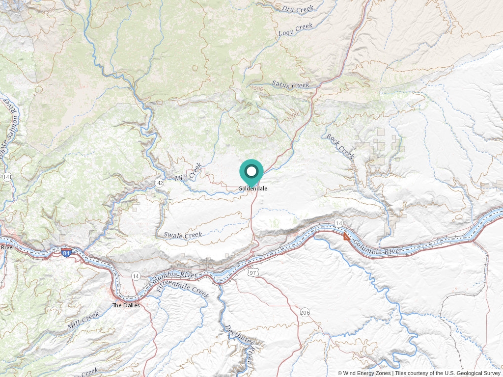 Goldendale, Washington Wind Energy Zones | Wind Energy Zones™