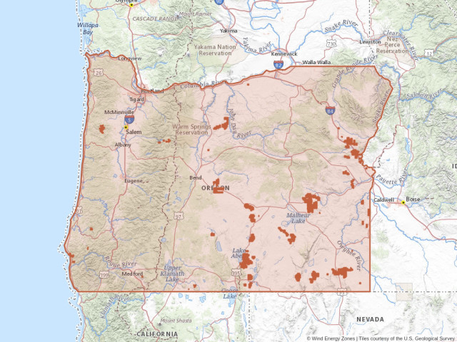 Wind Energy In Oregon | Wind Energy Zones™